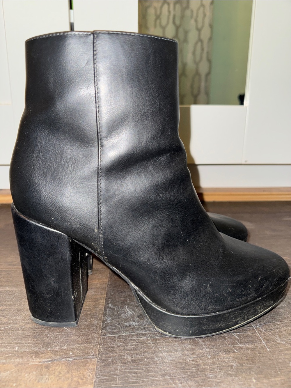 Madden Girl Black Platform Ankle Booties